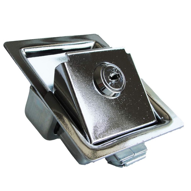 2 PCS Flush Mount Paddle Handle Stainless Steel Locking Door