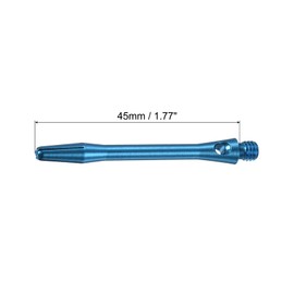 PATIKIL 45mm Aluminum Dart Shafts, Medium 2BA Thread Dart Stems Dart Accessories Throwing Fitting for Steel Tip - 9 Pack (Sky Blue)