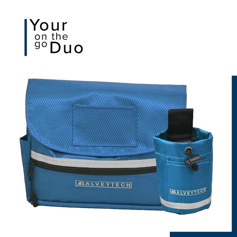 AlveyTech Saddle Bag & Cup Holder Combination for Mobility Scooters,