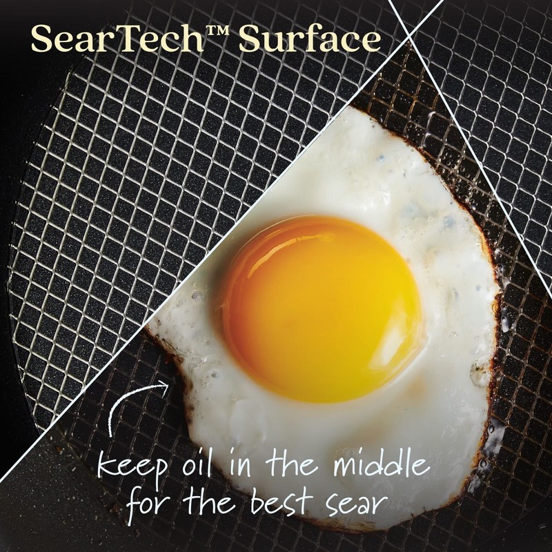 Anolon X Hybrid Nonstick Frying Pan/Skillet, 8.25 Inch, Dark Gray