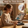 Book Stand for Reading, Wooden Cookbook Stand with Storage