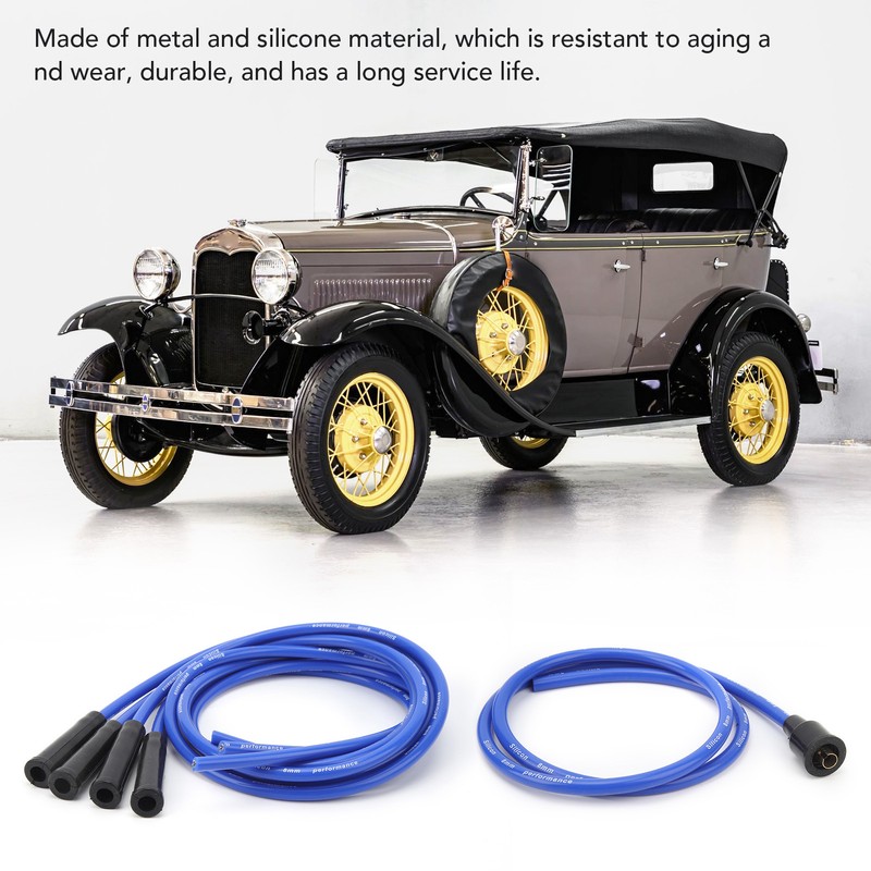 8mm Spark Plug Wire 1m Length High Efficiency Stable Ignition
