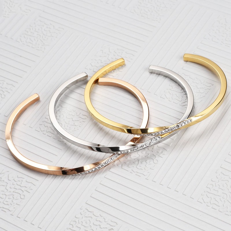 Dorriss Cuff Bracelet for Women Thin Open Silver Adjustable Oval
