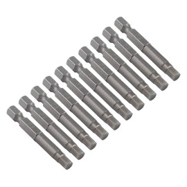 LDEXIN 10Pcs Hex Head Allen Wrench Drill Bit Set, S2 Steel Magnetic Hex Bits H3.0 Hex Head Screwdriver Bits, 1/4" Hex Shank, 2 Inch Length