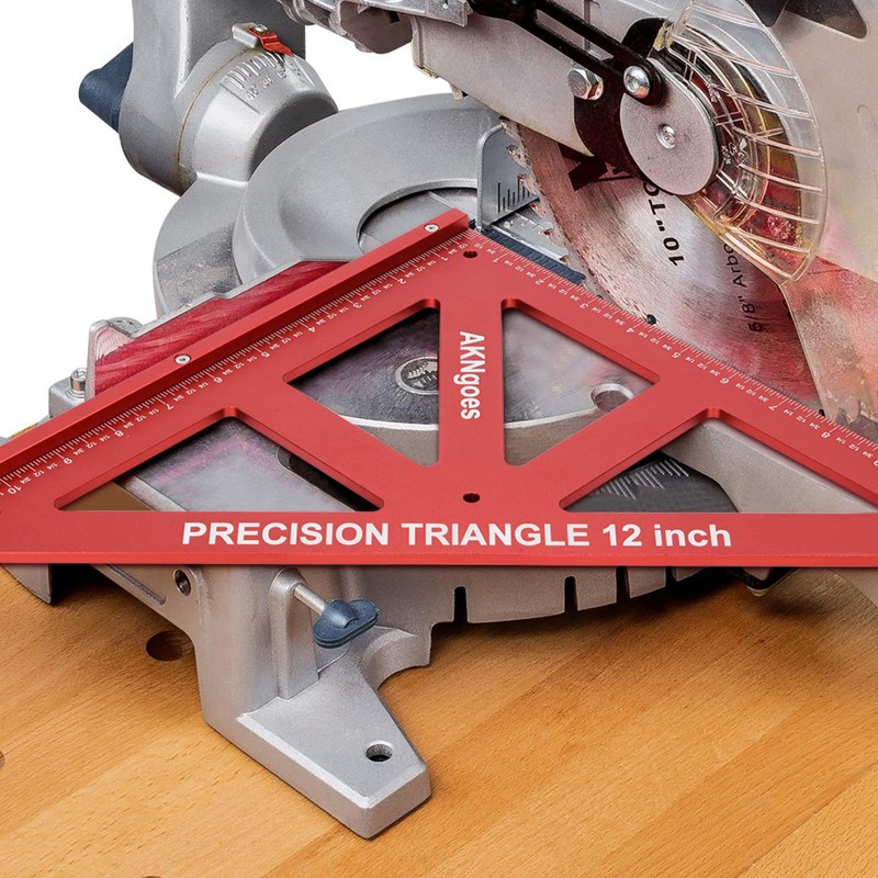AKNgoes Precision Triangle Square 12inch, Metric & Imperial Scale Framing