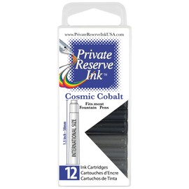 Private Reserve Fountain Pen Ink Cartridges, Cosmic Cobalt