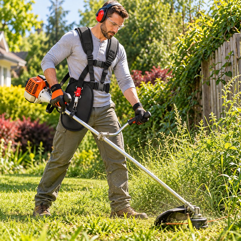 Adjustable Brush Cutter Shoulder Harness for Lawn Trimmers – Padded