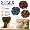 Cctetn 3 Pack Spiral Hair Ties Boho Accessories for Thick