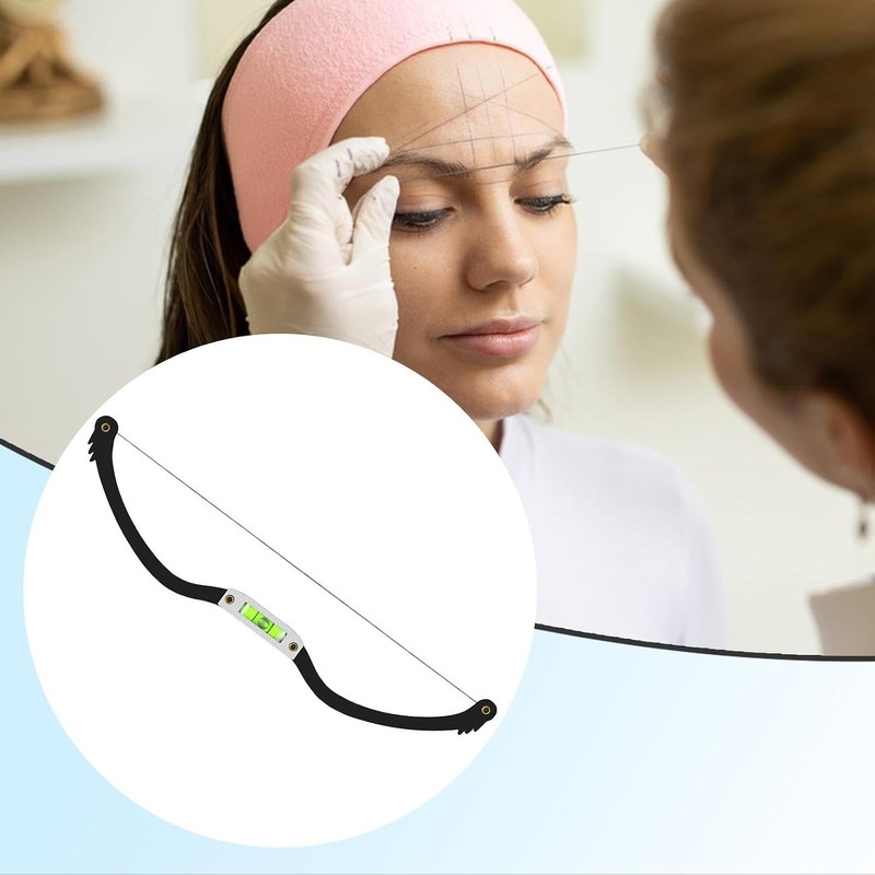 Herramienta de medición de regla para cejas, plantilla de regla