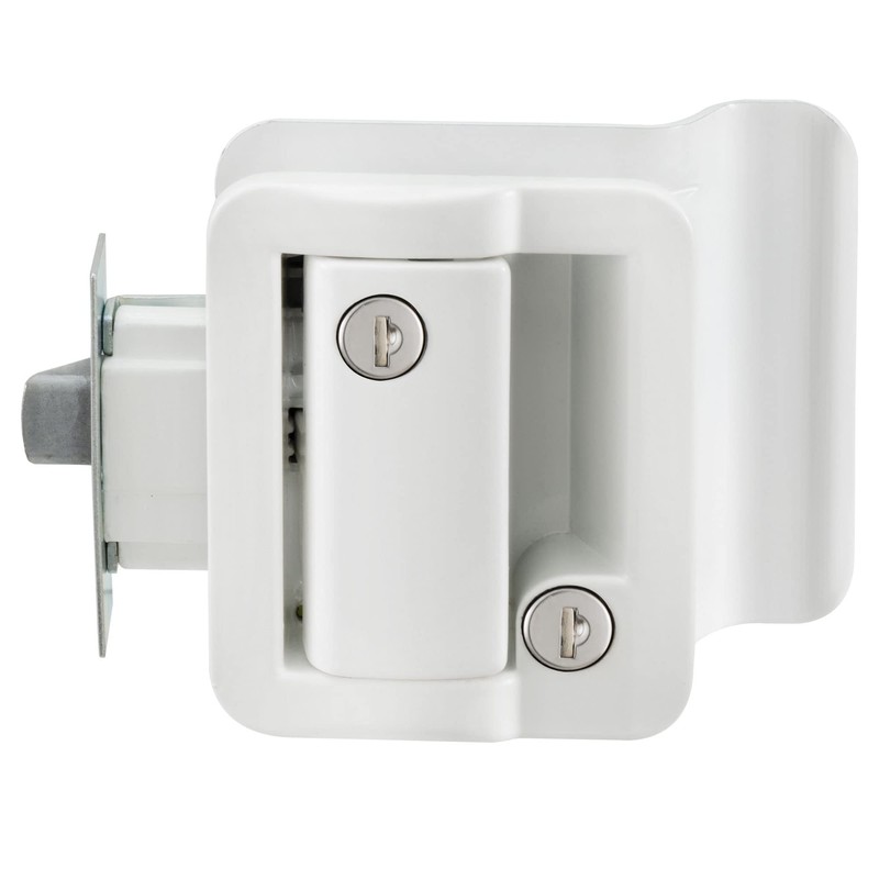RecPro White RV Paddle Door Handle | RV Door Lactch