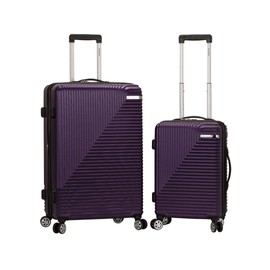 Rockland Star Trail Hardside Spinner Wheel Luggage, Purple, 2-Piece Set (20/28)