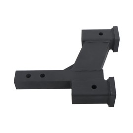 LABLT Matte Black Trailer Dual Hitch Extender for 2 Inch Receiver with 2 Inch & 8 Inch Rise or Drop, 2-inch Solid Shank, 10000lbs Capacity