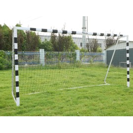 Vallerta® Signature Series Steel Frame Soccer Goal with Checkered Goal Frame Posts for Youth Practice and Training. (10 X 5 Ft)