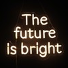 "The Future Is Bright" Neon Sign, Positive Quotes Decorative Neon Lights for Home Room Wall Decor, Office Wall Decor Neon Light Sign, Christmas Birthday Gift,Thanksgiving Gift(warm white)