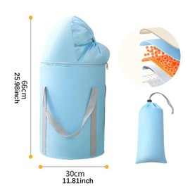 Eigell Household Foot Bath Bag Large Foot Bath Soak Tub Foot Bath Bucket Foot SPA Soak Tub for Hotel Men Women, Blue