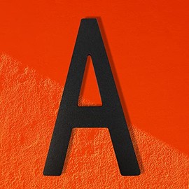 5 Inch High House Numbers- Rustproof Stainless Steel Floating Home Address Number, Elegant Matte Black Finished (Letter A)