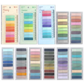 Pack of 2200 Sticky Notes, Sticky Notes Book Tabs Post It Pastel Transparent Sticky Notes Post its Small Index Tabs Sticky Markers Page Marker Pastel Notes Books Accessories