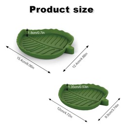 XPEX 2 Pack Leaf Feeding Bowls, Reptile Water Bowls, Feeding Bowls, Feeding Bowls, Flat Drinking Bowls, Water Bowls for Any Reptile Feeding Bowl