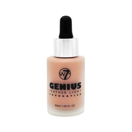 W7 Genius Super Smart Feather Natural Tan Light Make Up Foundation, 30 ml