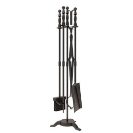 Fire Beauty Fireplace Tools Set 5 Pieces Wrought Iron Fire Tool Set for Outdoor/Indoor Fireplace Accessories Set