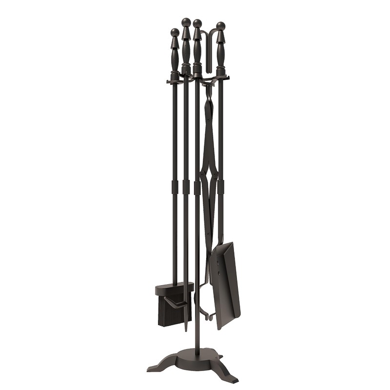 Fire Beauty Fireplace Tools Set 5 Pieces Wrought Iron Fire