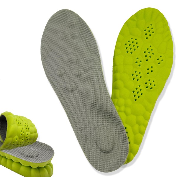 4D Cloud Massage Shoe Insoles for Women Men, Memory Foam