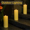 10" x 4" Large Outdoor Candles with Timer Waterproof Flickering