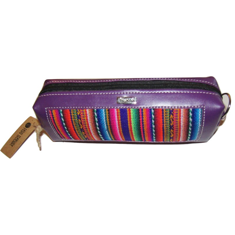 Peruvian Colorful Make Up Pencil Case (Purple)