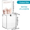 Youeon Large Acrylic Donation Box with Lock, 6.7 x 5