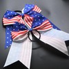 4PCS 4th of July Cheer Hair Bows 8" Patriotic Flag
