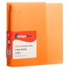 JAM Paper Plastic 3 Ring Binder, 2, Orange, Sold individually