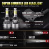 JESUO For 1967-1972 Chevy C10 Pair 7inch LED Headlights Round