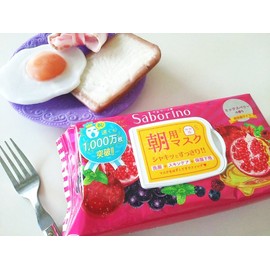 Saborino Eyebrow Sheets, Highly Moisturizing Type of Ripe Fruits, Mixed Berry Scent, 28 Sheets x 2 Packs