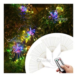 4 Pack Star Firework LED Light Tree Lights Hanging Fairy Light with Remote Colorful RGB Lighting Star Sphere Lights Decoration Lights for Bedroom Patio Tree Outdoor Party Christmas Decor Bar