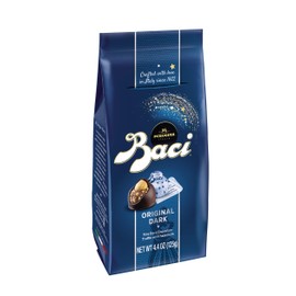 Baci Original Dark | Fine Dark Chocolate Truffle with Hazelnuts | 4.4oz each Bag - Pack of 4