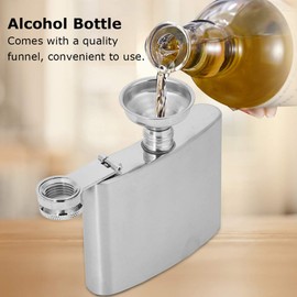 Hip Flask, 1 Oz, 2 Oz, 4 Oz, 5 Ounce, Keychain Bottles for Men with Funnel, Portable Stainless Steel Hip Flask for Climbing, Camping, Hiking