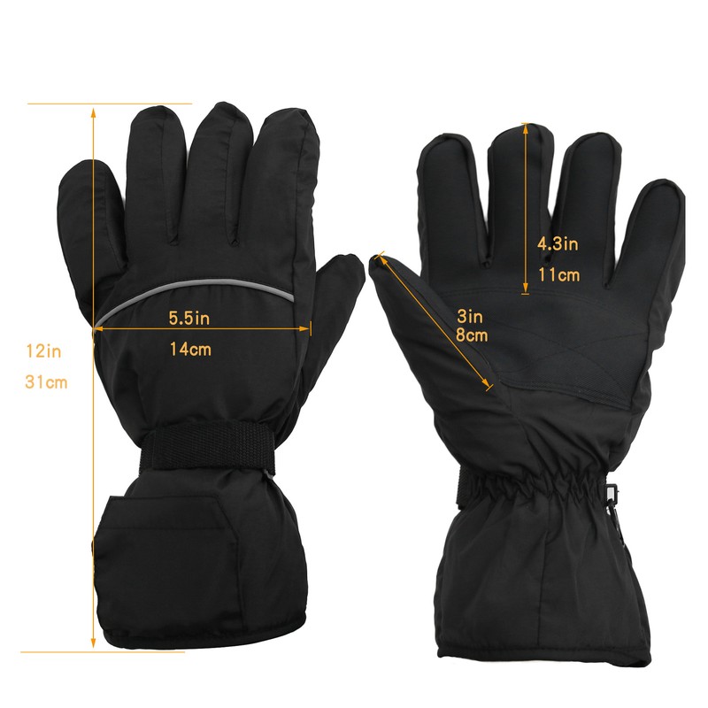 Electric Heated Gloves Touch Screen Waterproof Breathable Adjustable Warm Thermal