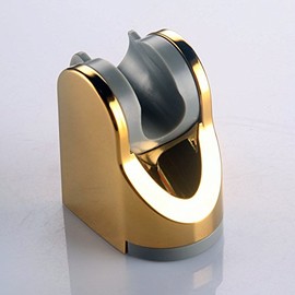 Wussh Titanium Gold Adjustable Shower Head Holder Bracket Wall Mounted for Hand Showerhead and Bidet Sprayer