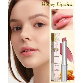 Lippenstift Tinted Lip Balm-1pcs Hydrating Honey Lipstick, Honig Natürlicher Getönter Lippenbalsam,Lang anhaltende feuchtigkeitsspendende Lippenpflege Für die Reparatur trockener Lippen- Pink