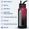 OLDLEY 32 oz Insulated Water Bottle With Straw, Stainless Steel