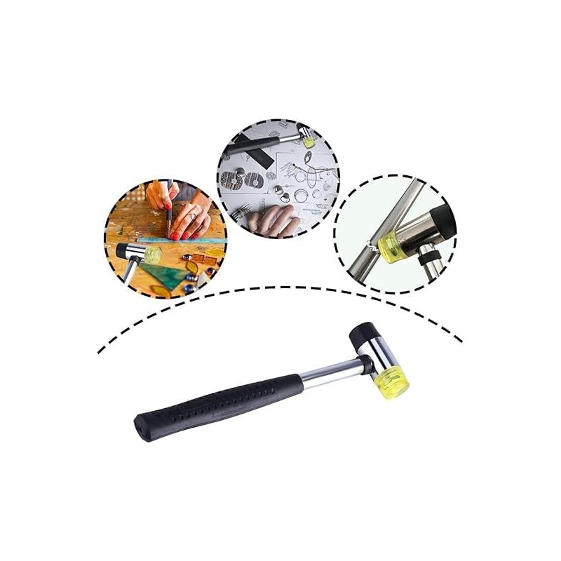 Sleek Style® High Quality Rubber Mallet Hammer 25mm Small Nylon