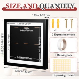 Silipull 6 Medals Display Case 13 x 11.81 Inch Medal Shadow Box Frame Large 3D Wall Mounted Acrylic Display Case with 98% UV Protection for War Military Marathon Triathlon Runners All Sports Medals