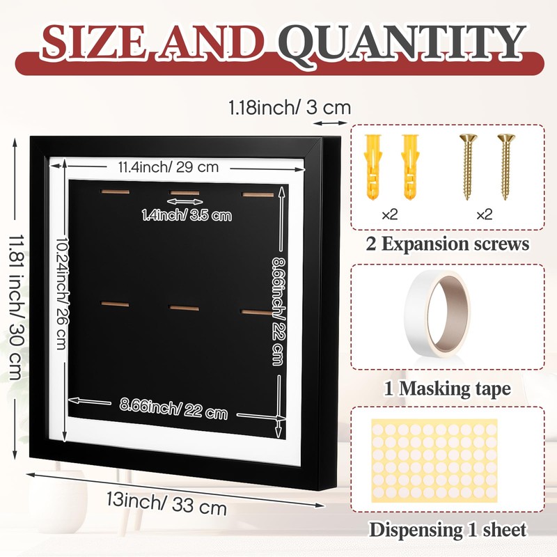 Silipull 6 Medals Display Case 13 x 11.81 Inch Medal