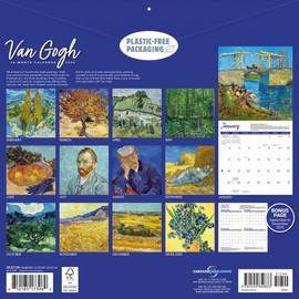 Carousel Calendars, Van Gogh 2026 Wall Calendar, 12'' X 12'', 16-Month Calendar with Stapled Binding