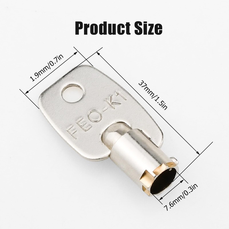 FEO-K1 Elevator Key Fire Service Key Recall Reset Keys, 1-Pack