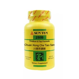 Sun Ten - Cnidium & Tea Formula Capsules / Chuan Xiong Cha Tiao San /  250B