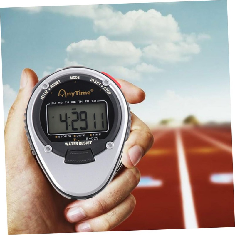 Kisangel 3pcs Men's Stopwatch Watch Digital Timer Sports Chronograph Alarm