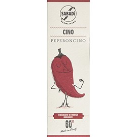 Sabadi Cino | Organic Traditional Modica Chocolate | Cocolate with Chili | 60% Cacao | 1 x 50g