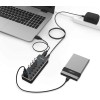 Elegant 7-Port USB 3.0 Hub - Fast Data Transfer with