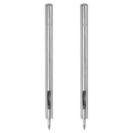 HARFINGTON 2pcs Leather Hole Punch 0.5mm Straight Round Punch Grommet Snap Rivet Setter for Leather Craft Clothing Handbag Fabric Curtain